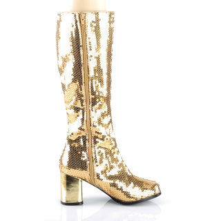 Spectacul-300SQ Gold Sequins Boots