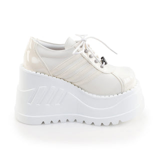 Stomp-08-1 Off White Wedge Platform Sneakers