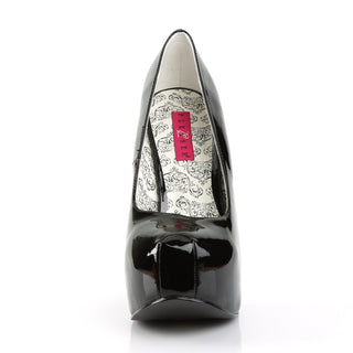Teeze-06W Black Patent Wide Width Heels (Size 11-16)