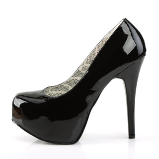 Teeze-06W Black Patent Wide Width Heels (Size 11-16)