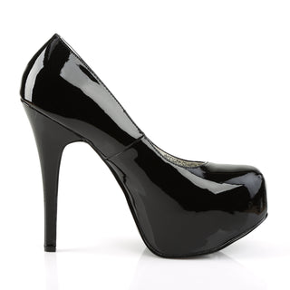 Teeze-06W Black Patent Wide Width Heels (Size 11-16)