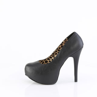 Teeze-06W Black Matte Wide Width Heels (Size 11-16)