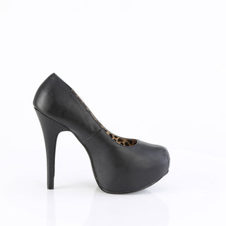 Teeze-06W Black Matte Wide Width Heels (Size 11-16)