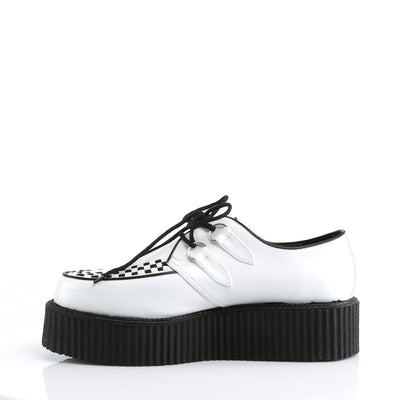 V-Creeper-502 White Oxford Shoes