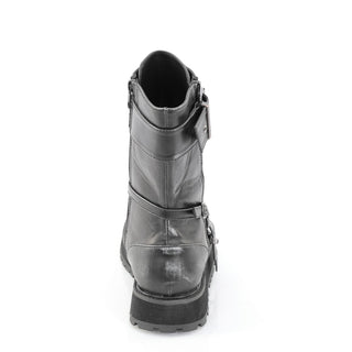 Valor-220 Black/Silver Rub-Off Mid-Calf Boots - Unisex