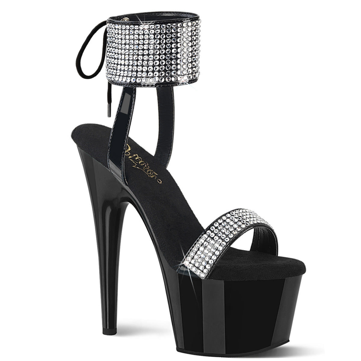 Pleaser Adore-770 Rhinestone Ankle Strap Sandals