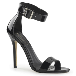 .Amuse-10 Black Patent Closed Back Heels