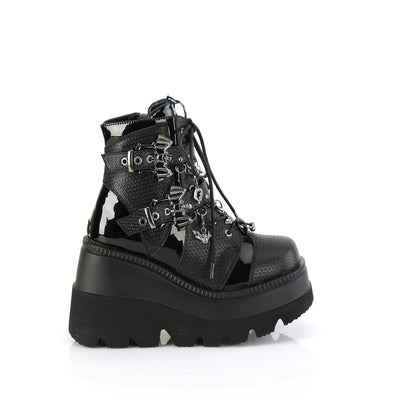 bat charm gothic wedge boots shaker-66