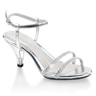 Belle-316 Silver Rhinestone Prom Slingback Sandals