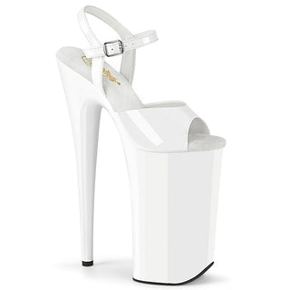 Beyond-009 White 10-Inch Platform Heels