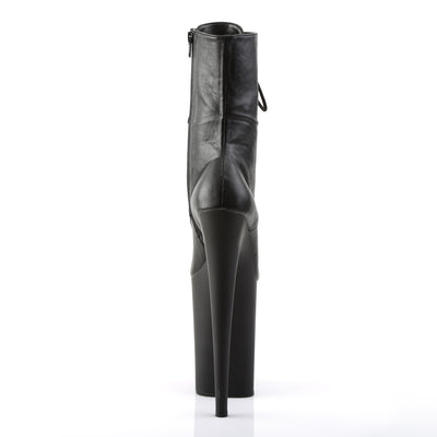 Black PU 9 inch pole boots - Pleaser Infinity-1020
