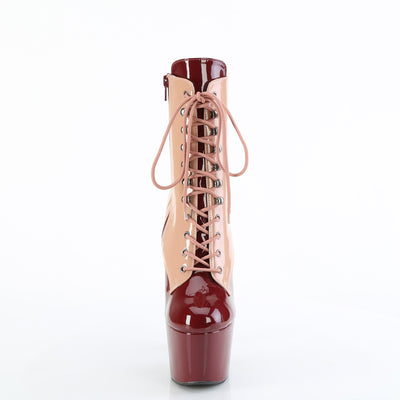 blush burgundy colour exotic dancer boots