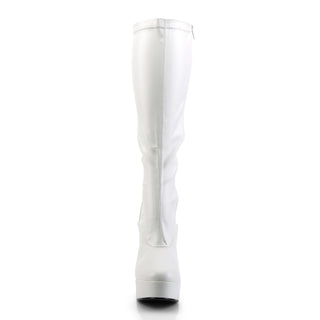 Chunky heel boots white pu - Electra-2000z