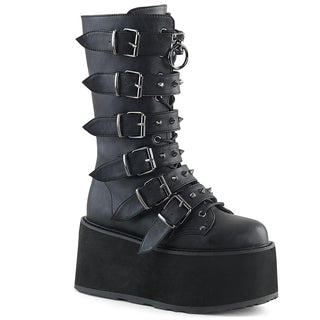 Damned-225 Black Matte Platform Boots