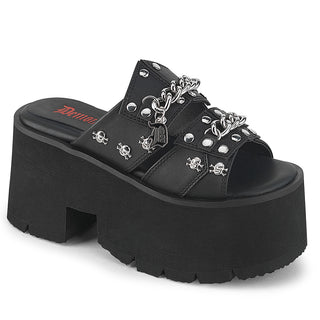 demonia ashes-08 gothic cu-out platform skull chain sandals