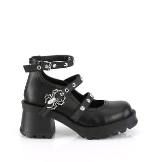 outer side of demonia bratty-30 view of spider buckle