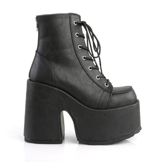 outer side of demonia camel-203 chunky heel platform boots
