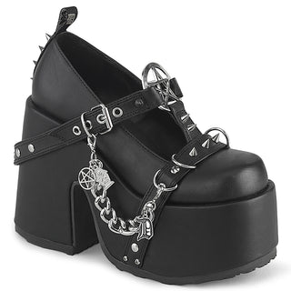 demonia camel-33 chunky heel platform gothic witch shoes