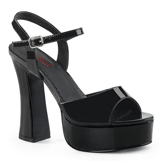 demonia dolly-09 black pa platform sandals in large sizes