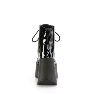Dynamite-106 Star of the Day Wedge Black Ankle Boots