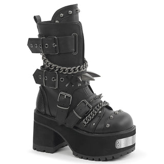 demonia ranger-117 lock heel chunky platform goth boots