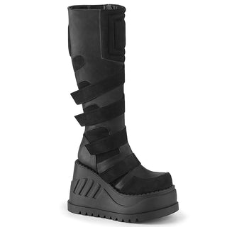 demonia stomp-228 cyber style knee high platform boots