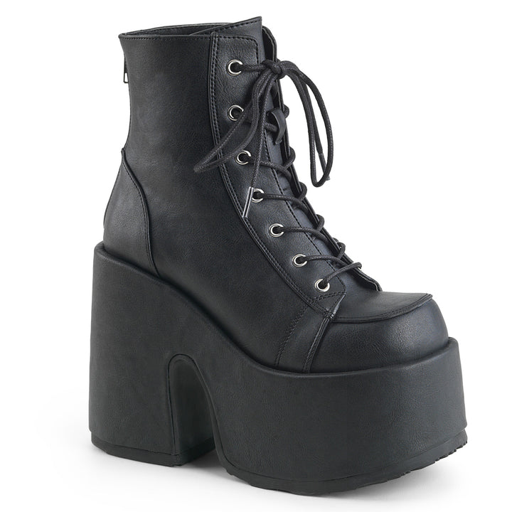 Demonia Camel-203 Black PU Goth Punk Rock Chunky Heel Platform