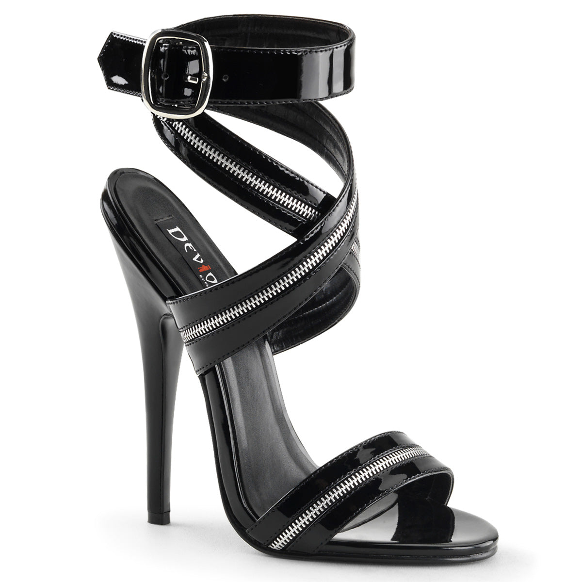 Wrap Around Zipper Ankle Strap Sandal