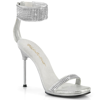fabulicious chic-40 rhinestone silver heels