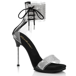 fabulicious chic-47 black rhinestone formal heels