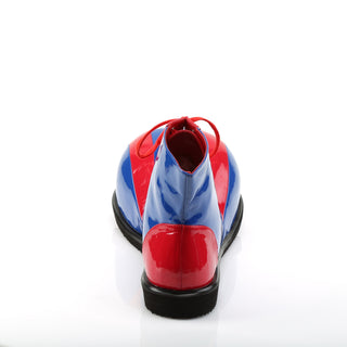 funtasma clown-05 blue and red clown shoes back side view