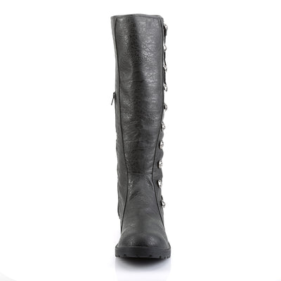 front side of funtasma gotham-109 steampunk victorian boots