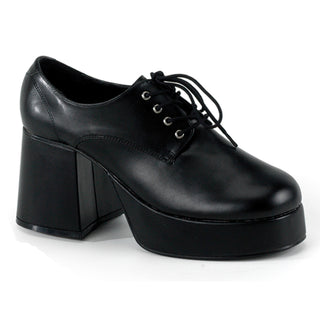 Funtasma Jazz-02 black men’s lace-up platform disco shoe with chunky block heel