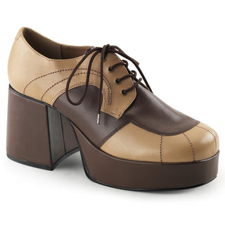 tan brown platform oxford shoes block heel retro mens funtasma jazz-06