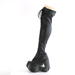 goth black platform over the knee boots dynamite-300