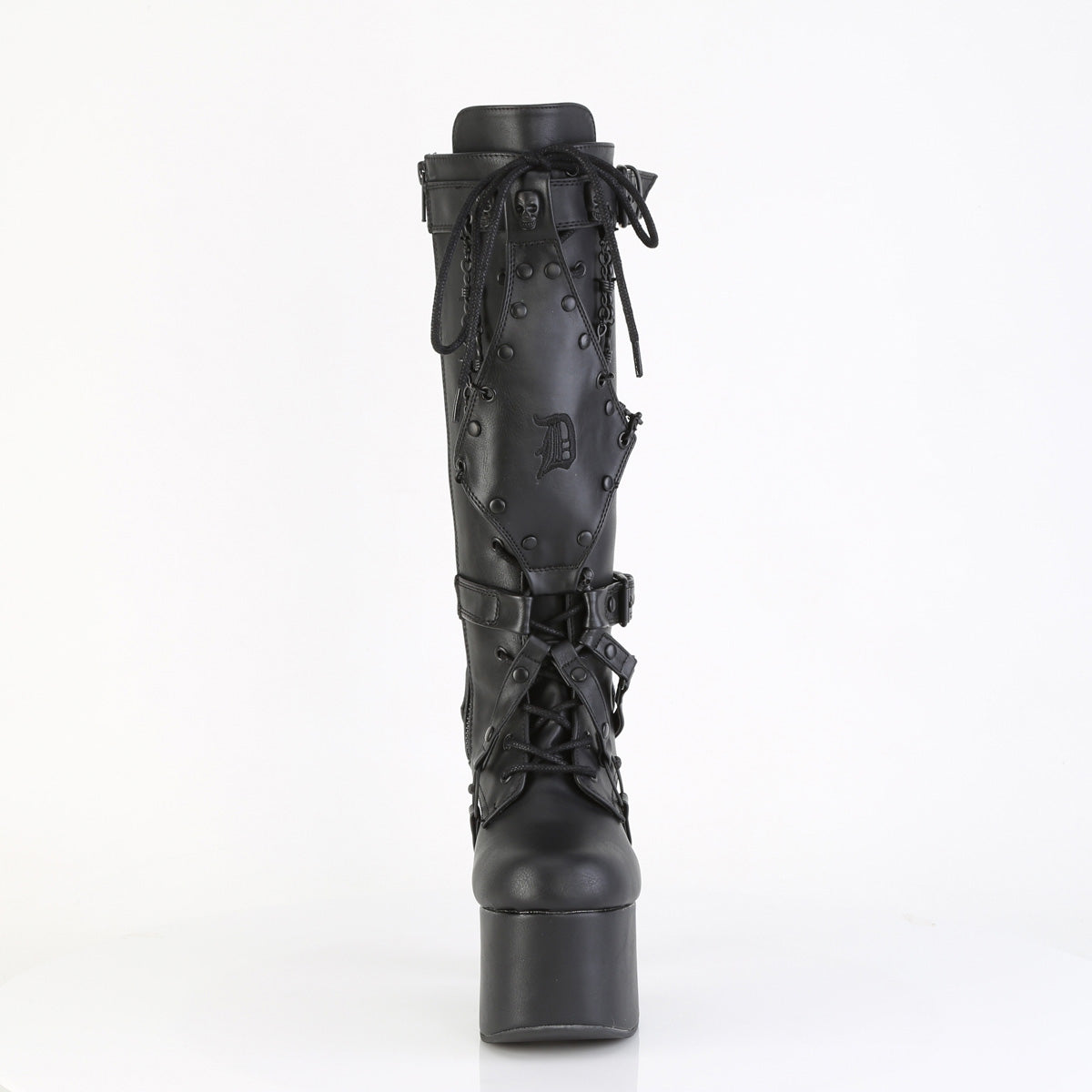 goth boots torment-218 black pu