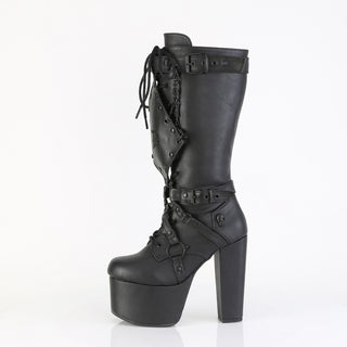 goth platform boots torment-218 black pu