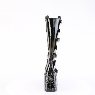 Gothic Spider Web Platform Boots Demonia Camel-223