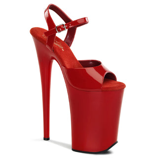 Infinity-909 Red 9 Inch Platform Sandals
