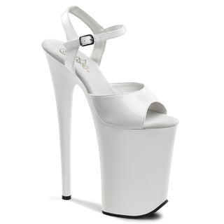 Infinity-909 White 9 Inch Platform Sandals