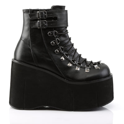 Demonia Kera-21 black wedge platform boot outer side
