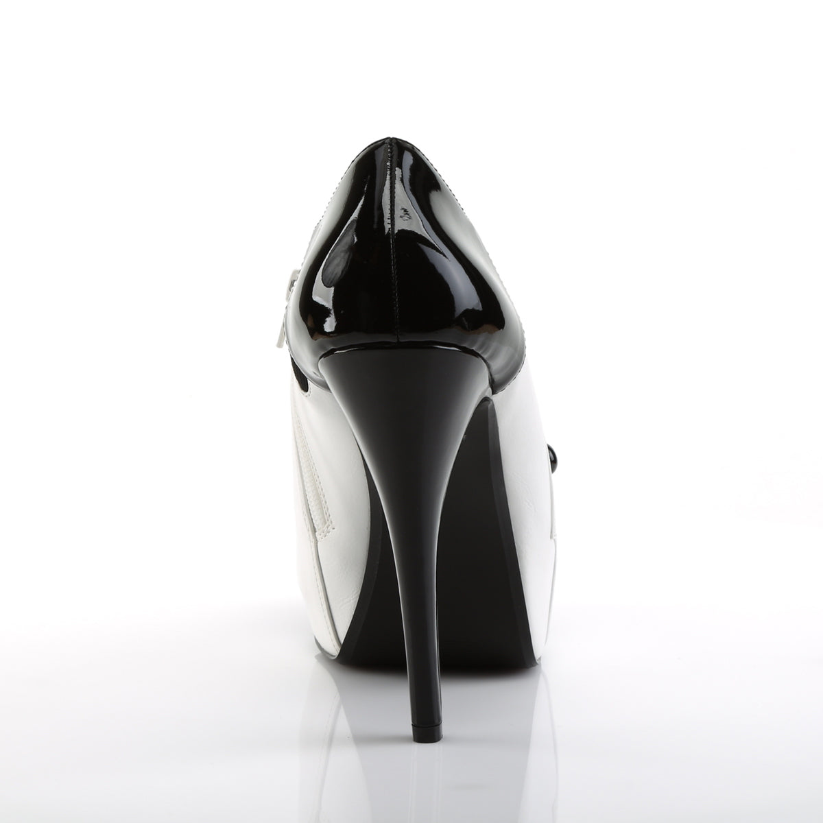 large size black white heels chloe-11