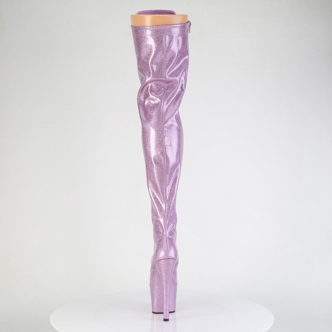 Pleaser Adore 3020GP Lilac Pole Dancer Platform Thigh High Boots OtherWorld Shoes