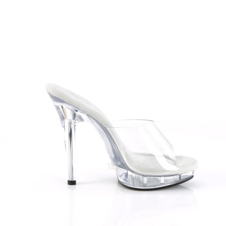 Inner side view of LIP-101 clear slide showcasing the smooth platform and slip-on design