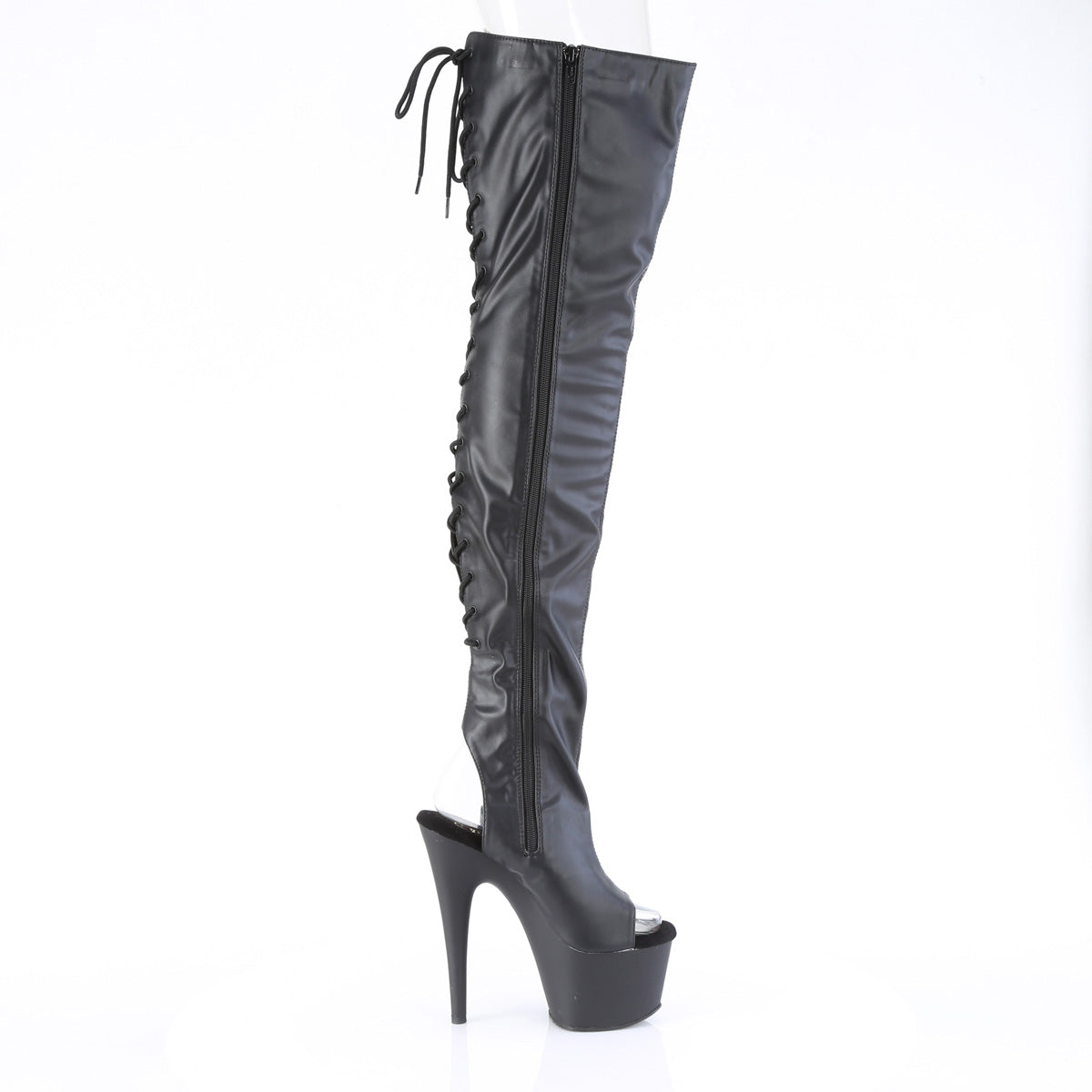 open toe and heel thigh high boots