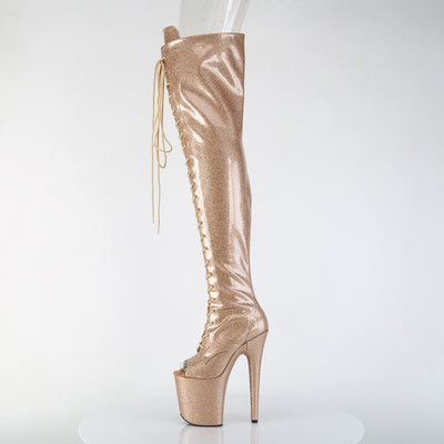 peep toe burlesque gold boots flamingo-3021gp