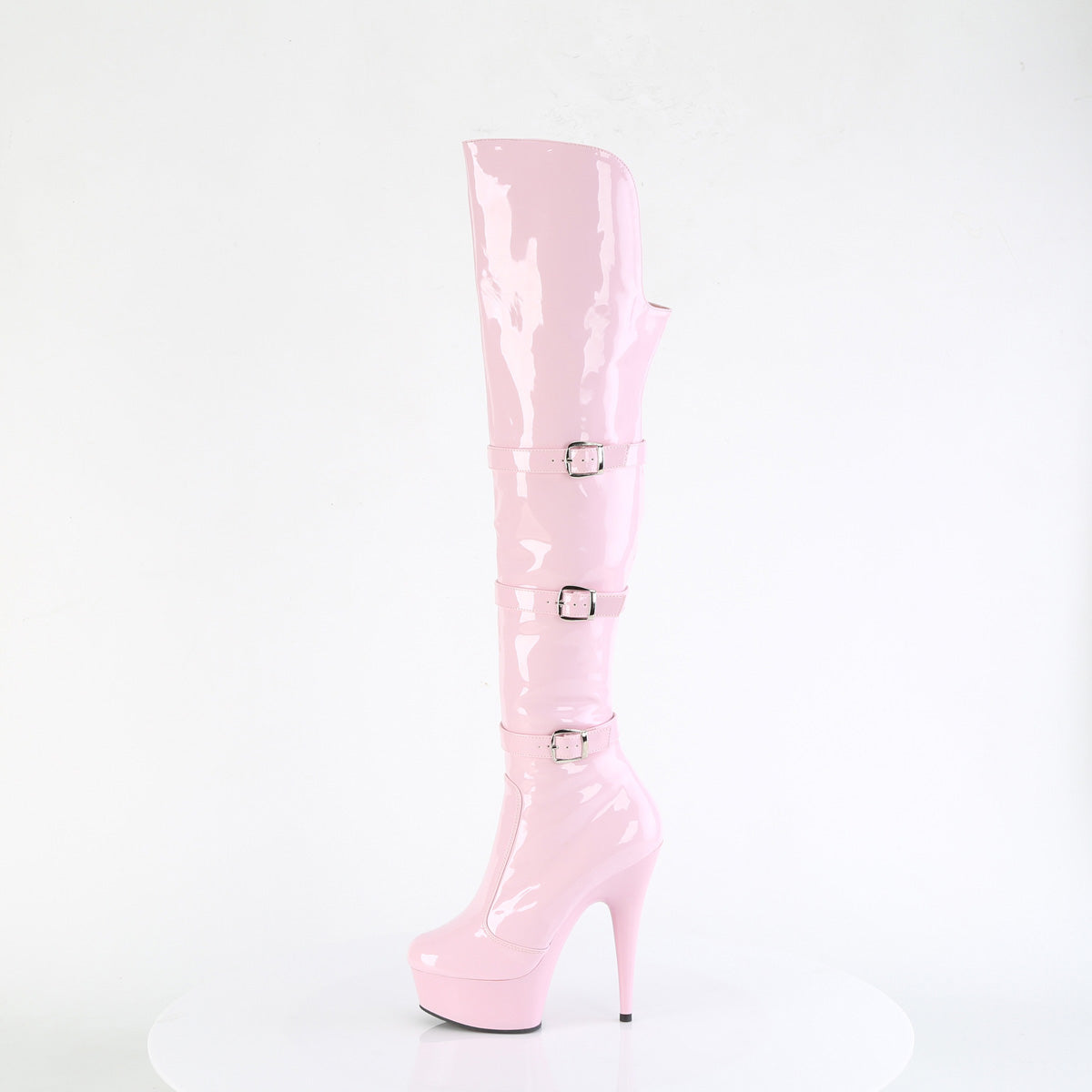 Pink over the knee boots - Pleaser Delight-3018