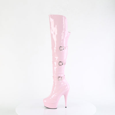 Pink over the knee boots - Pleaser Delight-3018