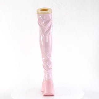 pink over the knee wedge platform boots Dynamite-03