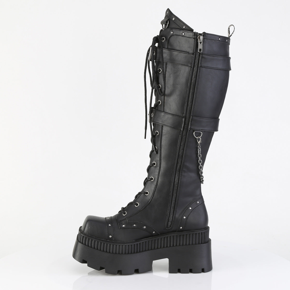 platform boots with skeleton hand detals wrath-205